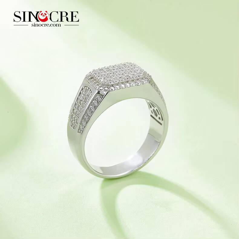 Quality Moissanite Diamond Mens Ring Sinocre Jewelry