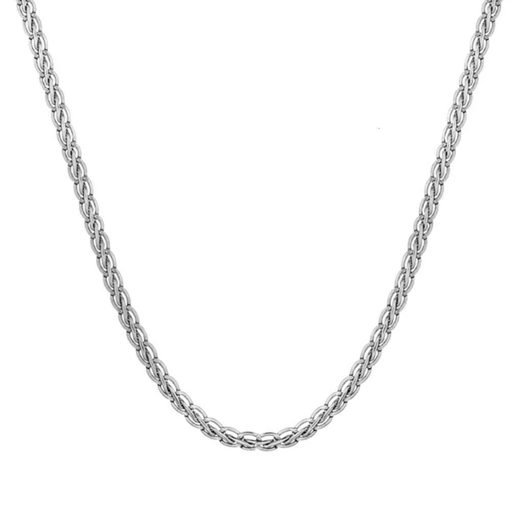 4MM 8MM Tail Chain Necklace for Men Wen Punk Long Stainless Steel Chain Chokers Silver Color Solid Metal Necklace W250718