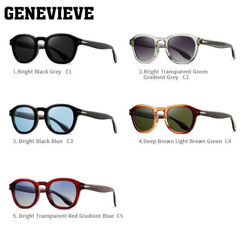 GENEVIEVE Fashion Personalized Geometric Oval UV Protection Customizable Prescription Polarized Sunglasses S31129