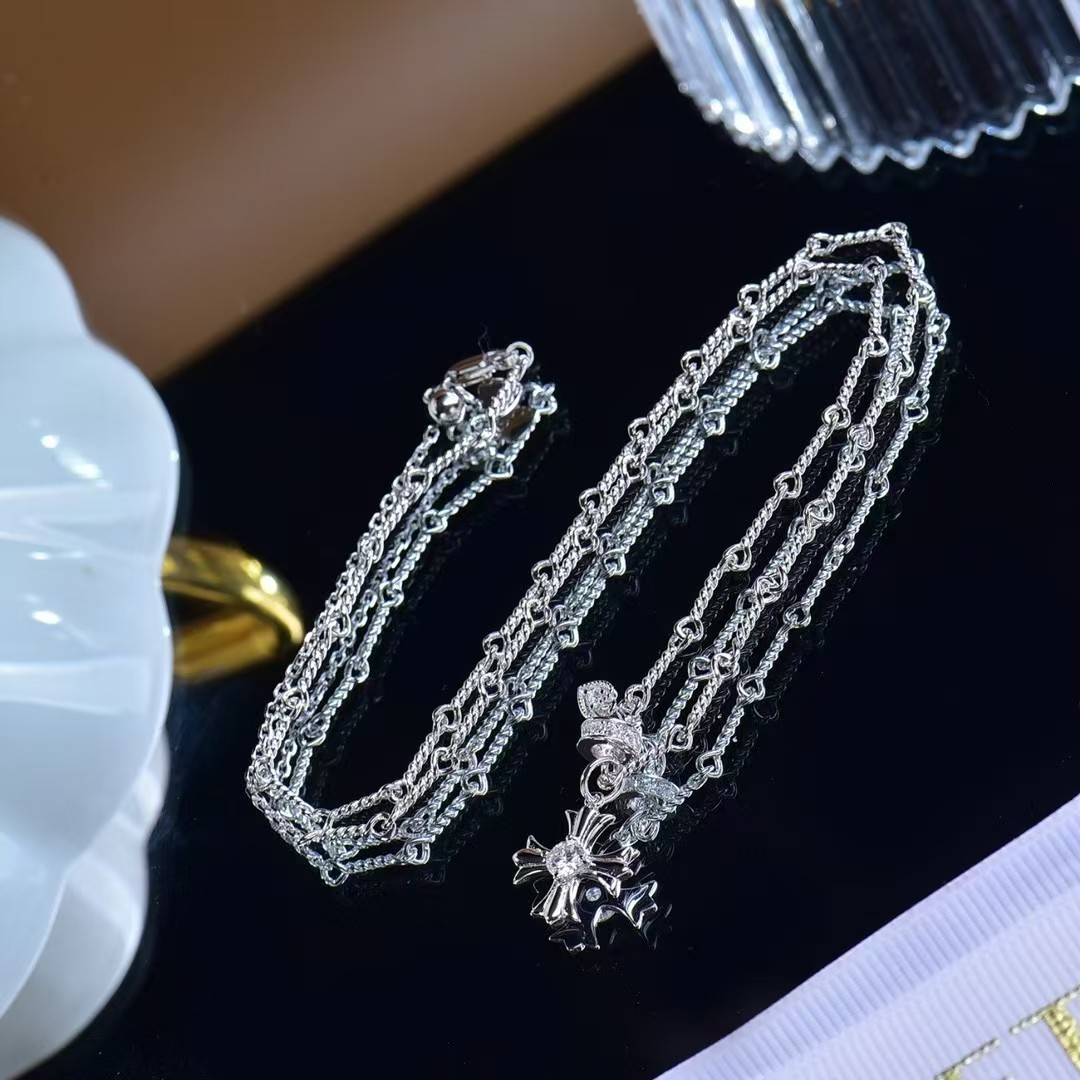 Lucky Cross Moissanite Pendant - Exquisitely Sparkling Lab - Grown Gem Jewelry, Symbol of Good Fortune