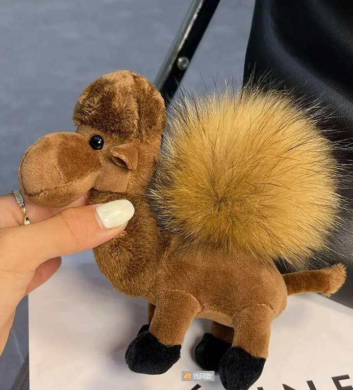 Hot Selling Brand furry Camel Keychain Bag Pendant Plush Doll Car Key Chain Key Ring Accessories Cute Items Designer Bags