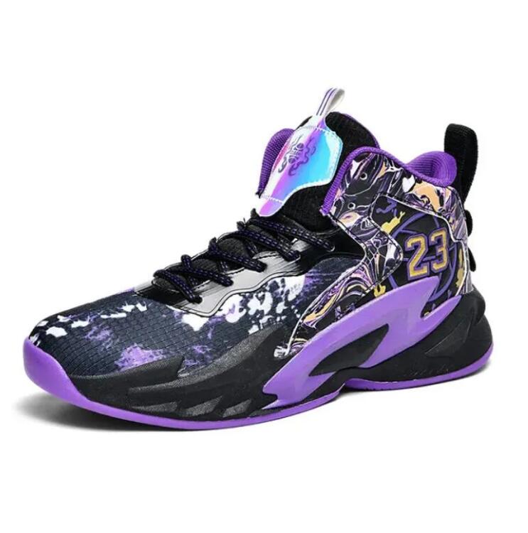 Top 24 and 23 Basketball Shoes sneaker Casual Black Purple Shock-Absorbing Non-Slip Sports Sneakers Z 7.2-3