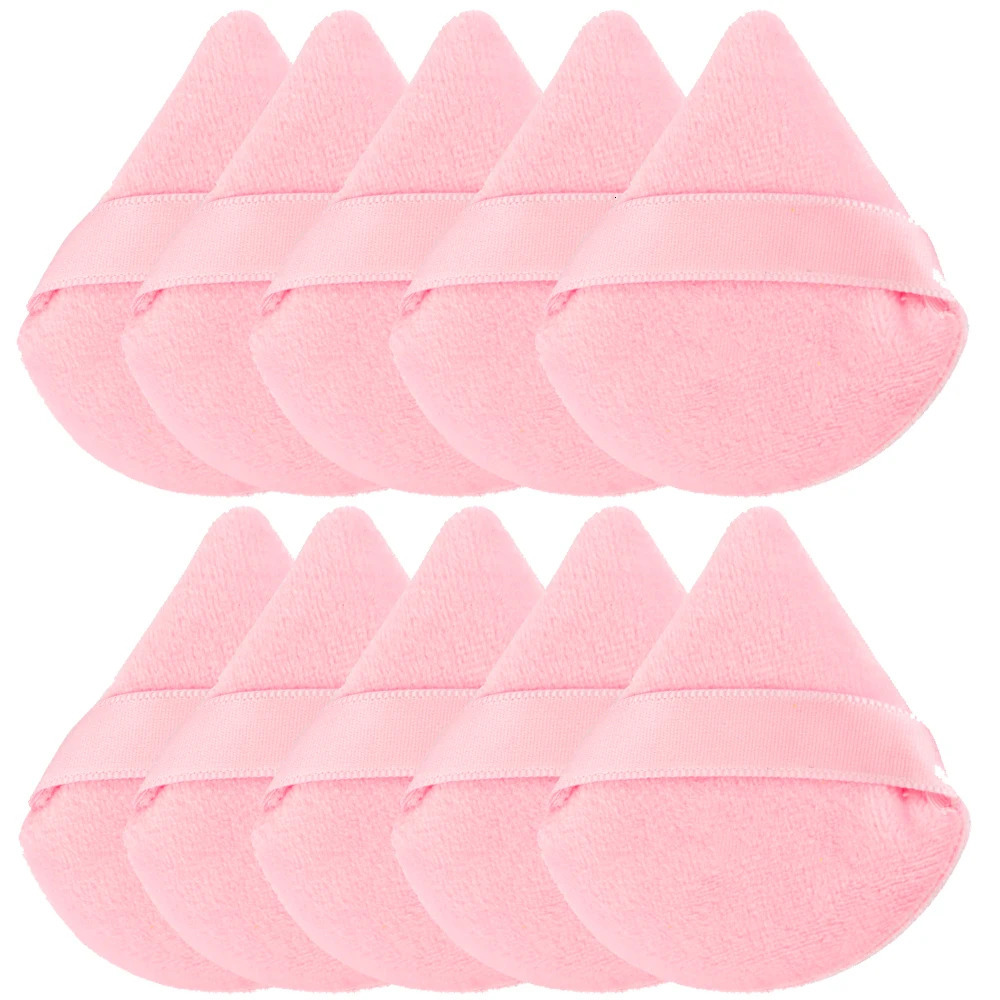1236Pcs Triangle Velvet Powder Puff Face Cosmetic Eye Beauty Makeup Tool Reusable Sponge Washable Mini Accessorie 250716