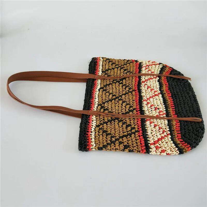 Designer Bag New Fashion Handmade Women's Shoulder Bags Designer Summer Straw Beach Bag Bohemian Female Handbag Large Capacity Shopper Tote