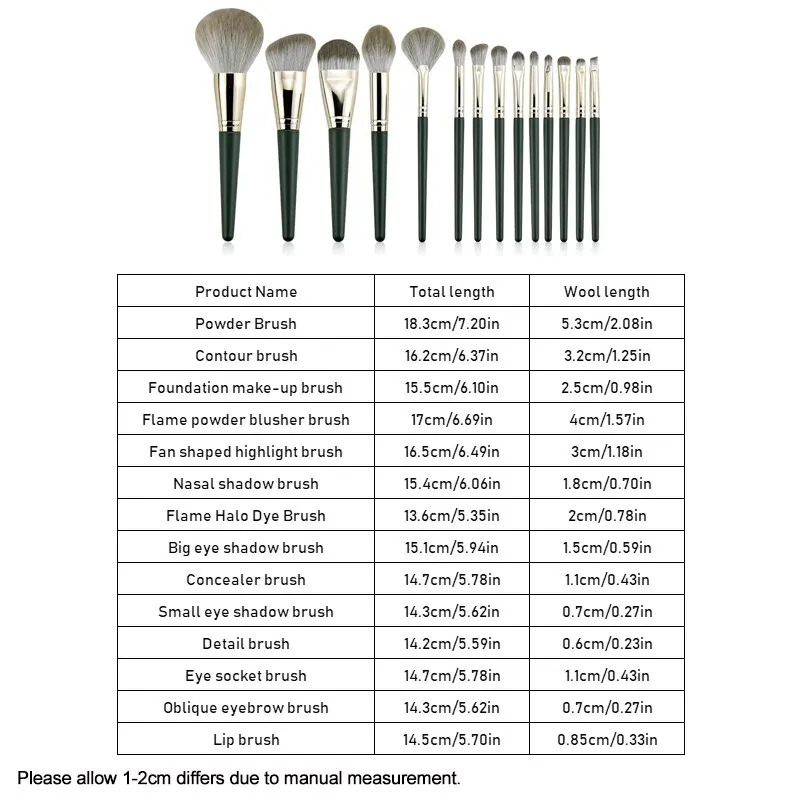 14Pcs Makeup Brushes Set Large Fluffy Soft Eye Shadow Foundation Brush Women Cosmetic Powder Blush Blending Beauty Make Up Tools 250714