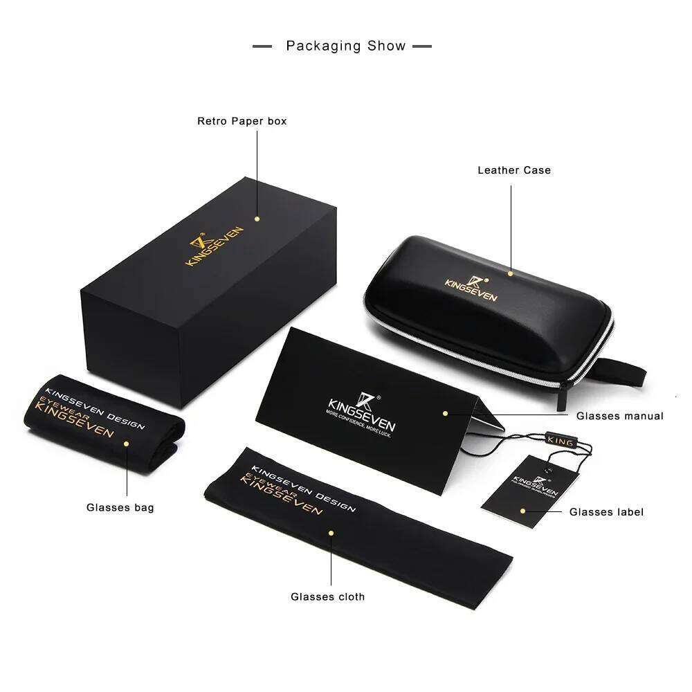 Genuine KINGSEVEN Cat Eye Women's Glasses Polarized Sunglasses UV400 Lens for Lady Eyewear Accessory