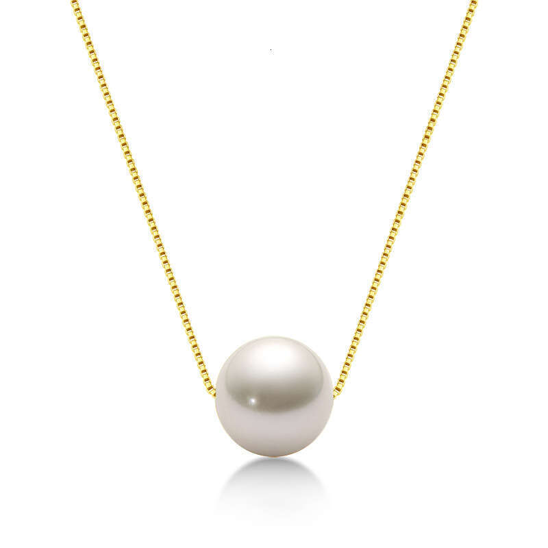 Korean Fashion Simple INS Style Freshwater Necklace Pure Sier Versatile Single Pearl Pendant for Women