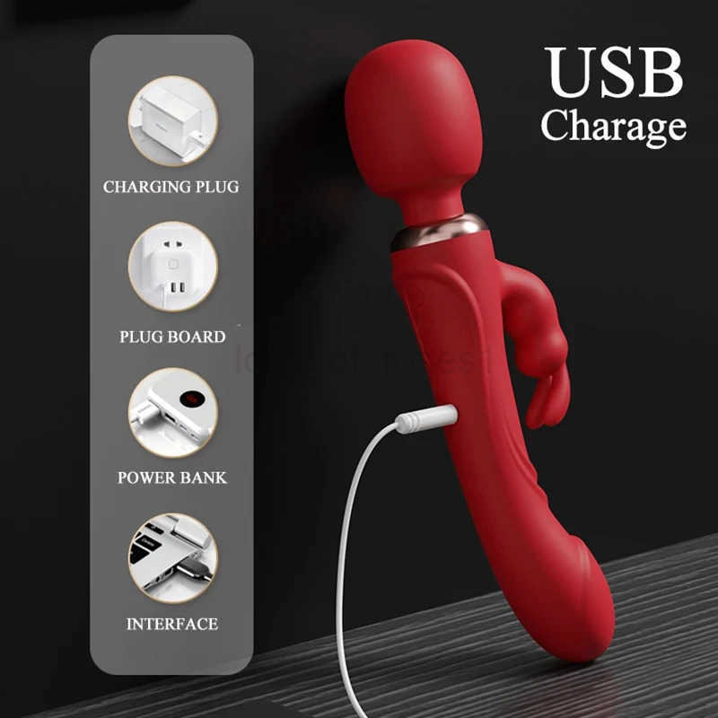 Double Head Powerful Vibrator for Women 30 Speed Clit Stimulator G Spot Vagina Massager Female Masturbator Sex Toys for Adults 18 Z250719