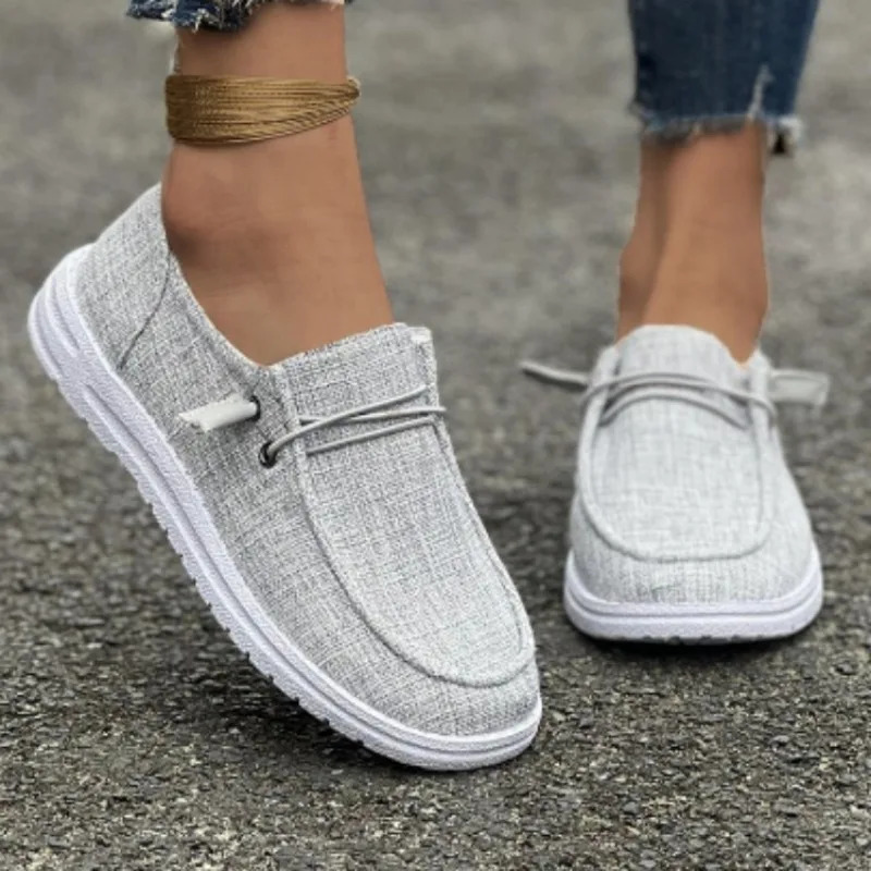 Trendy Casual Single Shoe Womens Minimalist and Versatile Flat Bottomed Low Cut Lace Up Vulcanized Shoes Zapatos Mujer 250717