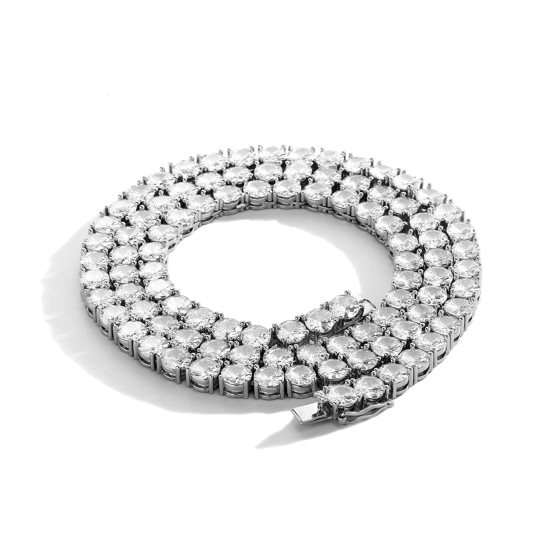 GRA Certified VVS Moissanite Tennis Chain Iced out Dainty Hip Hop Jewelry Women's Necklace Bracelet High-Quality Bling Bling Accessory