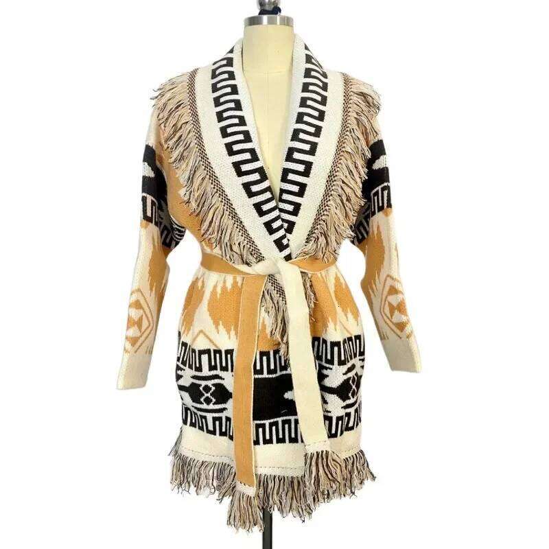 Designer Clothing Spring Autumn Winter Chic Women's High Quality Embroidered Floral Cardigans Elegant Vintage Leopard Knitted Coat Tops Fashion