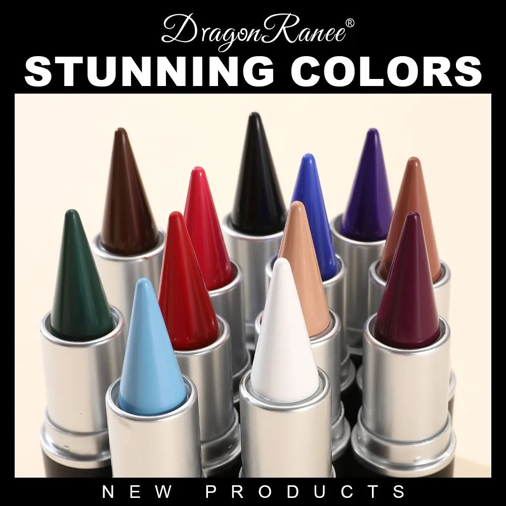12Color Matte Eyeliner Pencil Smudge-Proof Lazy EyeShadow Cream Texture Easy Coloring Eye Liner Pen Black White Green Eye Makeup 250717