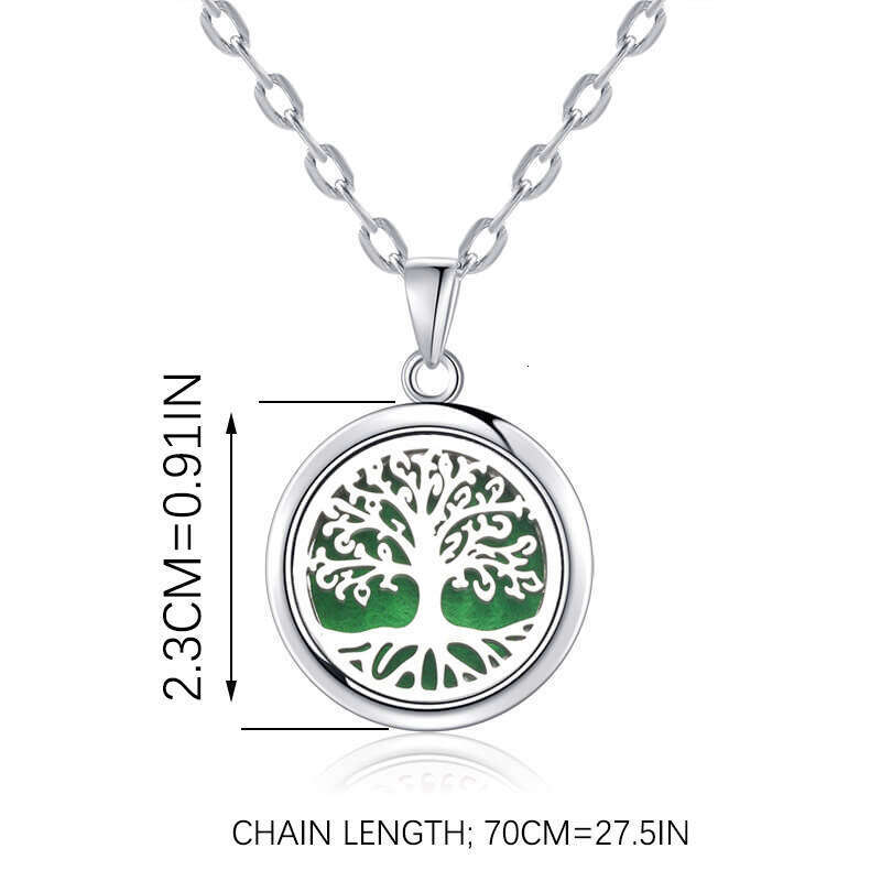 Tree of Life Aromatherapy Pendant Couple Openable Round Hollow Perfume Box