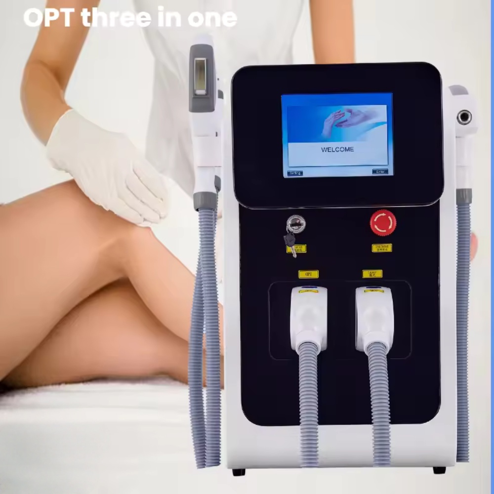 2025 New Trend 3 In 1 Portable Multifunction Beauty Machine Laser Hair Tatoo Removal Machine IPL+RF+Nd Yag Laser Machine