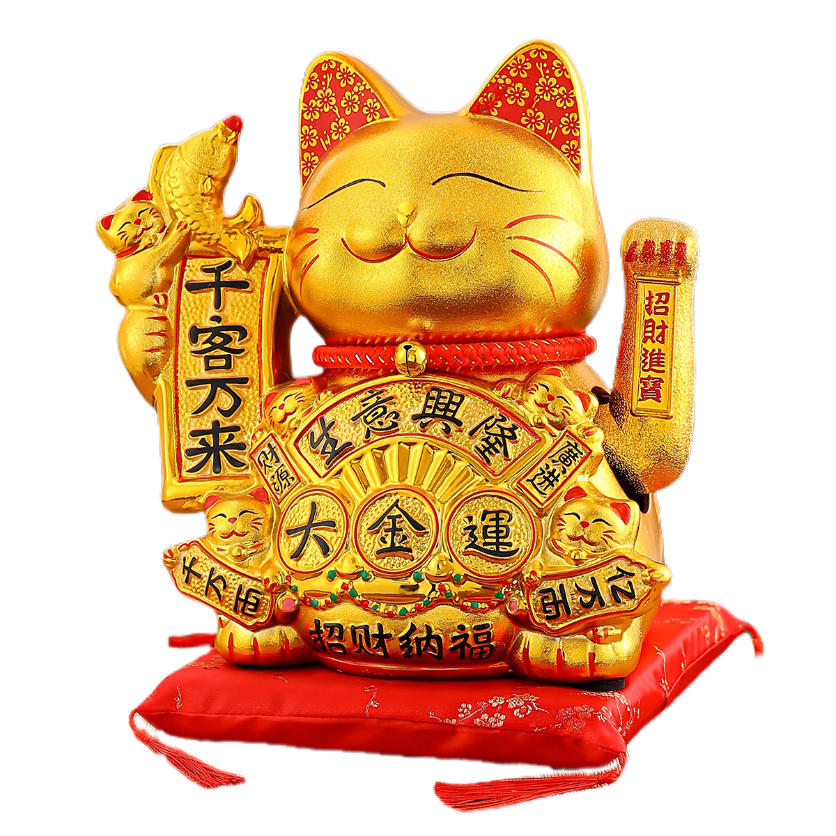 Artistically Crafted Ceramic Pet Sculpture Featuring -like Shaking Motion Elegant Golden Accents Inside Your Abode