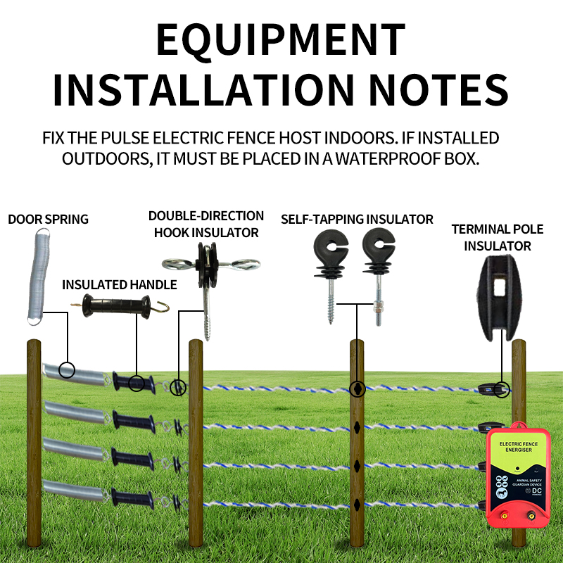 Electric Animal Farm Fencing Electronic Fence Charger Livestock Security Barrier