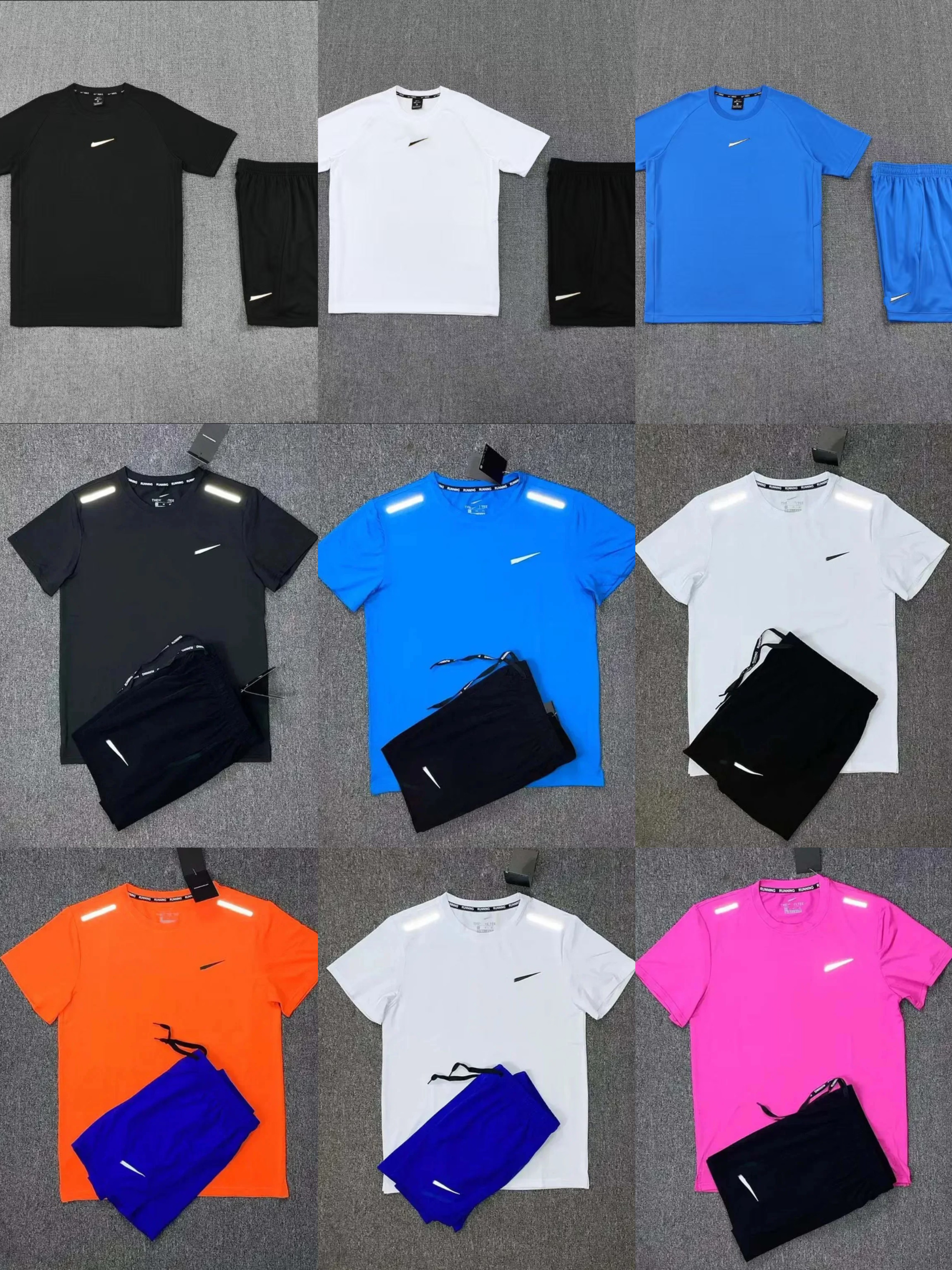 Mens Tracksuits Tech Set Designer Tracksuit T Shirts Shorts Two-piece Womens Fitness Suit Print Quick Drying and Breathable Sportswear Basketball T-shirt Jogger