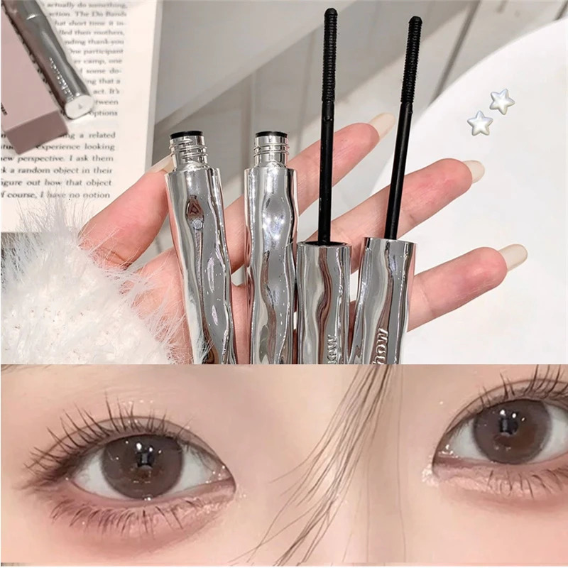 Silver Silk Fiber Matte Mascara Makeup Ultra-Fine Brush Lengthens Eyelashes Waterproof Fast Dry Eyelash Extension Mascara Makeup 250717
