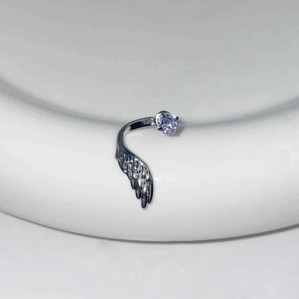 1pcs Silver Color Wing Ear Bone Nail for Women New Fashion Zircon Earrings Accessories Fashion JewelryXJ250718