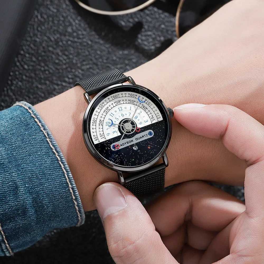 Mens Starry Sky Creativity Calendar Watches Casual Sport Watch for Men Quartz Wristwatch Relogio Masculino W250718