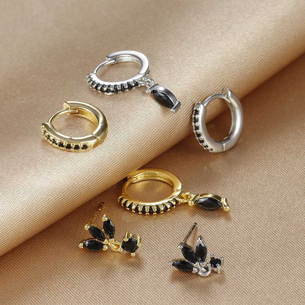 3PCS Fashion Horse Eye Pendant Piercing Earrings Set for Women Stainless Steel Zircon Ear Studs Earring Trendy Jewelry XJ250718