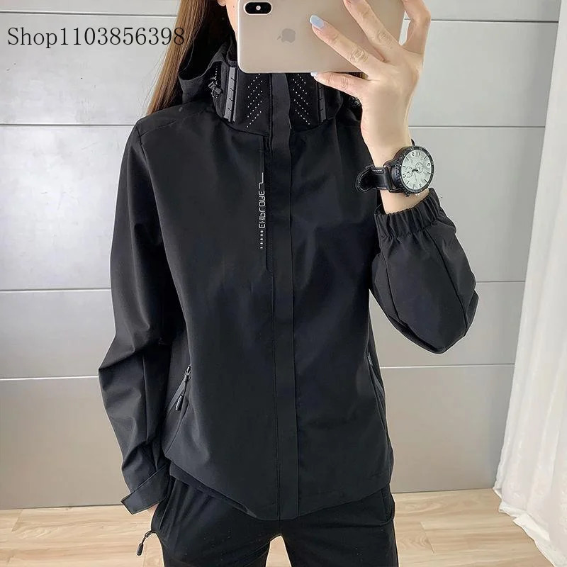 Men Outdoor Windproof Waterproof Spring Autumn Thin Coat Trendy Couple Single Layer Mountain Climbing Clothes Women 250717