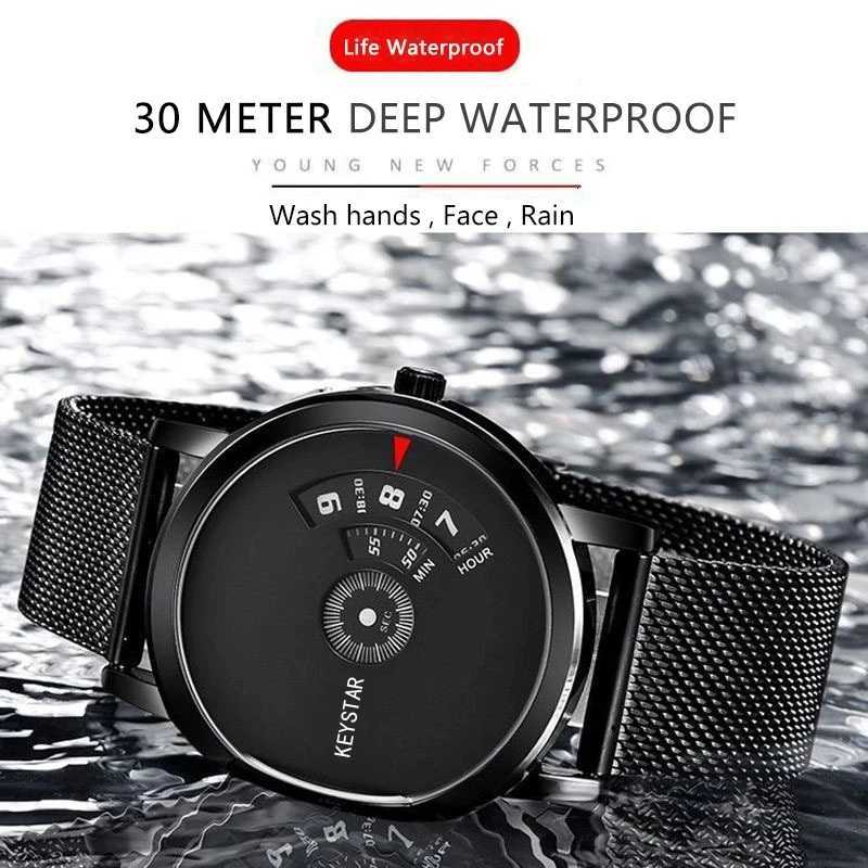 uthai cq136 watch for mens light luxury quality stainless steel korean edition student waterproof trend fashion quartz clock W250718