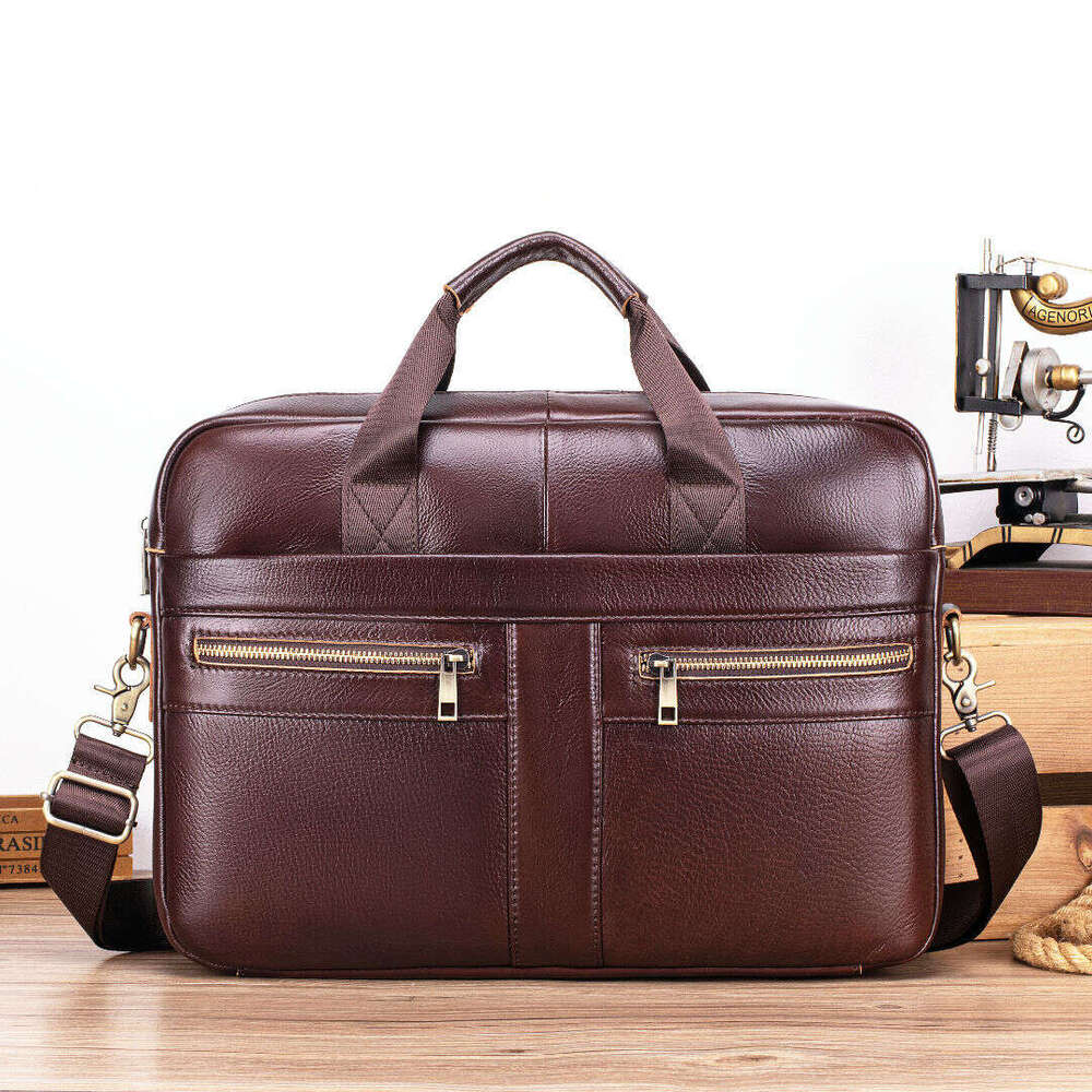 Fashion Business Briefcase Handbag Shoulder Crossbody Laptop Men's Bag - view 3