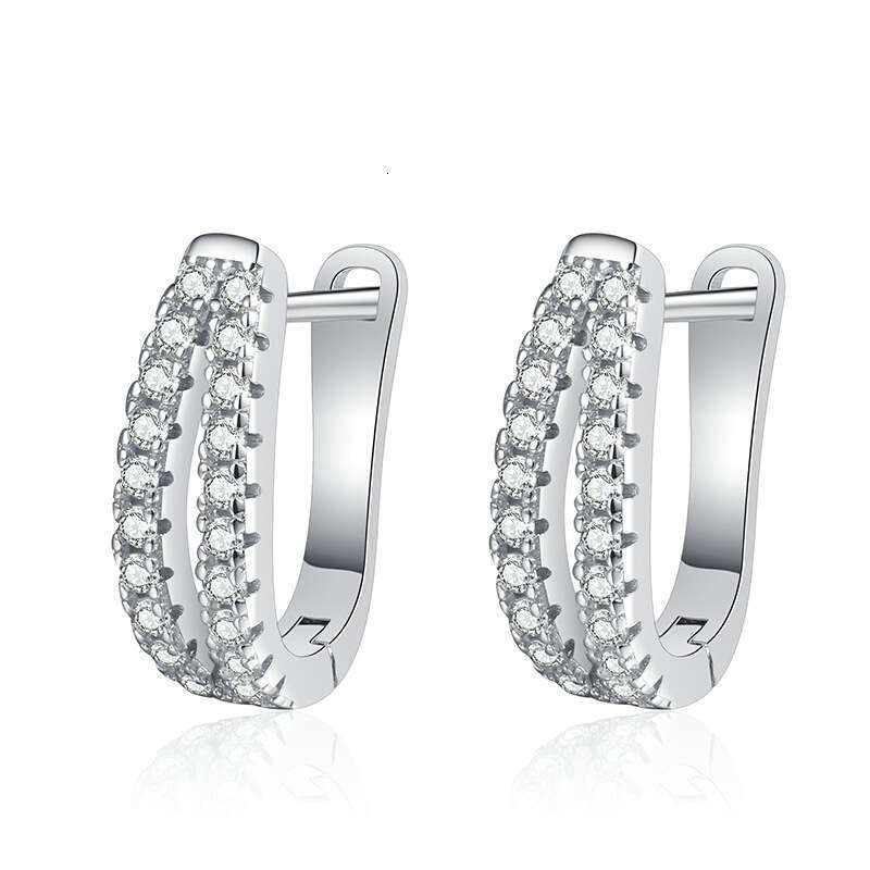 Weizi Full Dia Pure Sier for Women Fashion Cross Moissanite Earrings 112