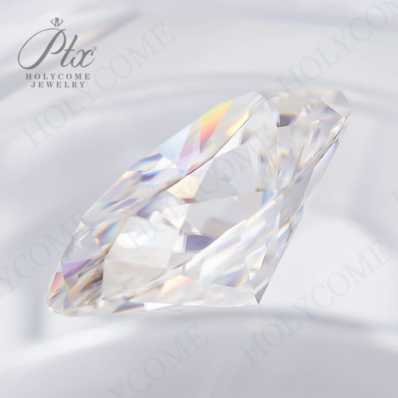 Size 2x4~11x16mm Oval Shape 3EX Cut White D Color Moissanite Synthetic Gems VVS1 Loose Moissanite Diamond for Jewelry Making