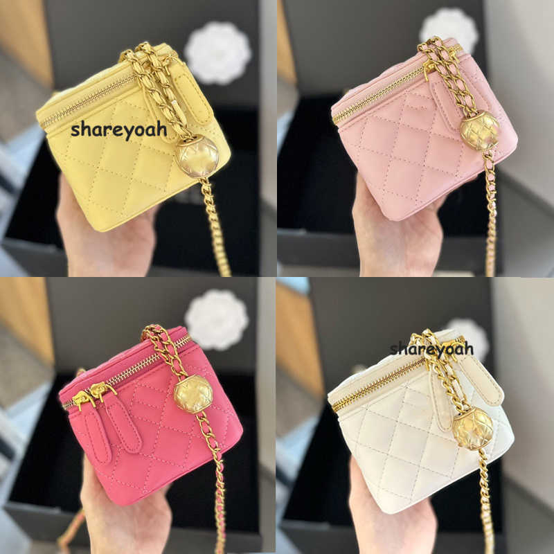 2025 Designer Cosmetic Bags Women Vanity Cases makeup Box Top Quality Leather mini Chain Handbag Tote Crossbody Shoulder Luxury Purse 2025 new 11CM 18CM