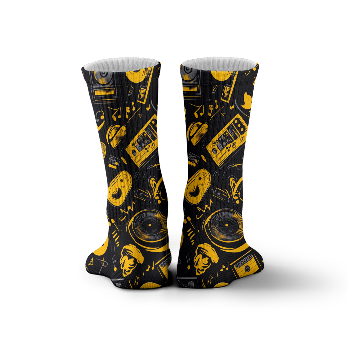 Vintage Music - Themed Pattern Unisex Tube Sock C070