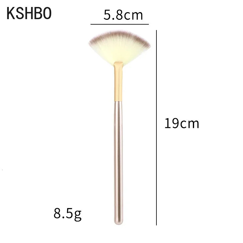HSHBO 5pcs Fan Brushes Facial Brushes Soft Makeup Brush Cosmetic Applicator Tools Wooden Handle and Soft Fiber for Peel Mask 250716