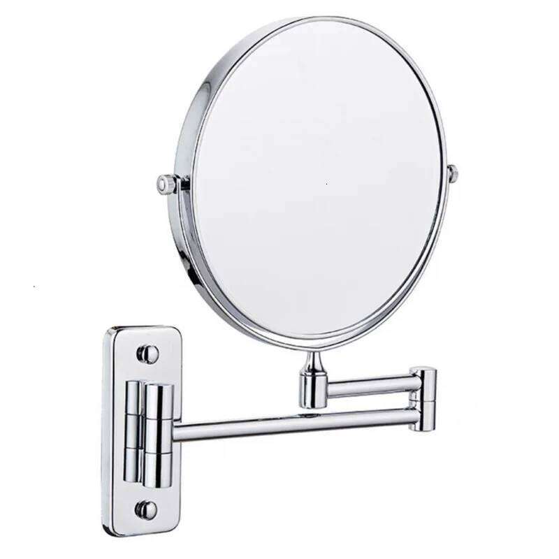 9" Shower 1X/10X Magnification Double Sided Vanity Makeup 360 Rotating Extendable Bathroom Mirror