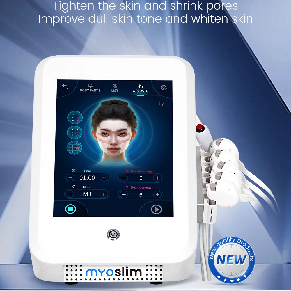 MYOSLIM EMS RF Professional Facial Machine PEFACE Electrostimulation For Face Lifting Sculpt Pads Massager Wrinkle Removal Skin Firming