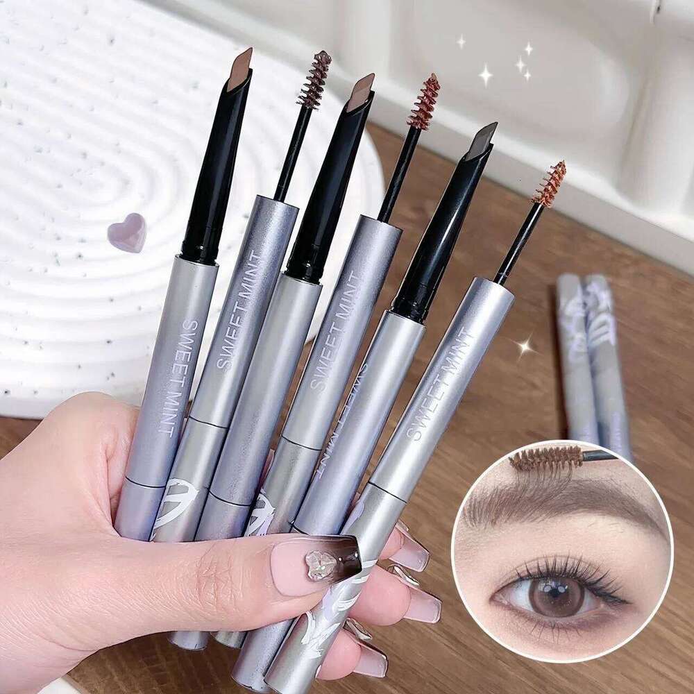 2 in1 Pencil Professional Cosmetics Makeup for Women 5 Colors Waterproof Tattoo Brush Long Lasting Eyebrow Pen X250719