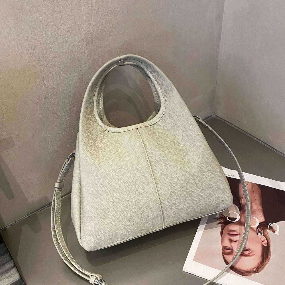 Designer Bags 2025 New Top layer cowhide crossbody bag, fashionable new style, women's single shoulder soft handle, underarm genuine leather