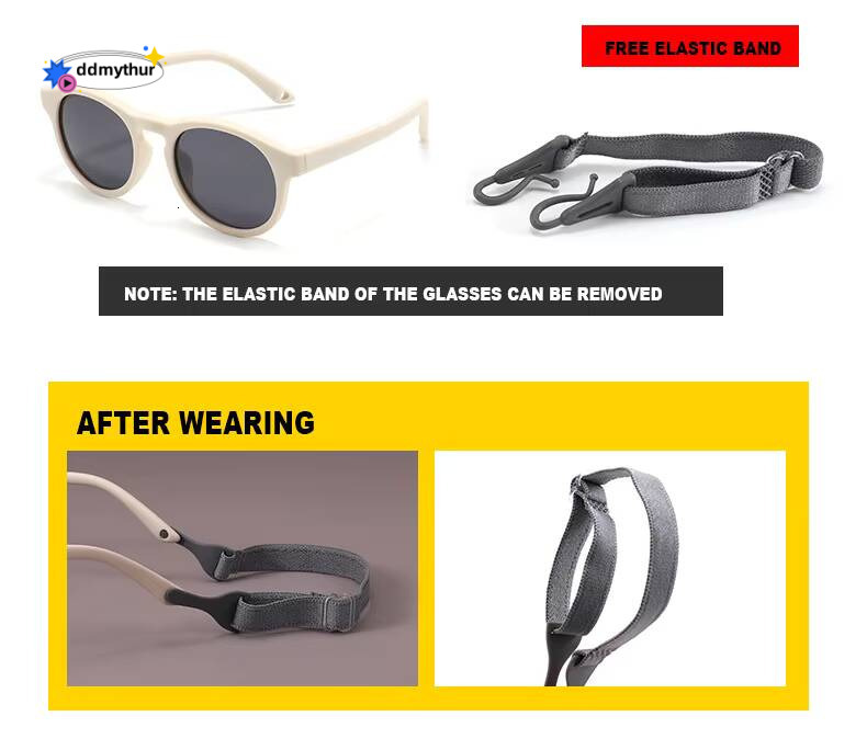 Boys Girls Baby Eyewear UV400 Small Round Polarized Kids Sunglasses Silicone Flexible Safety Children Glasses ddmythur Z260305