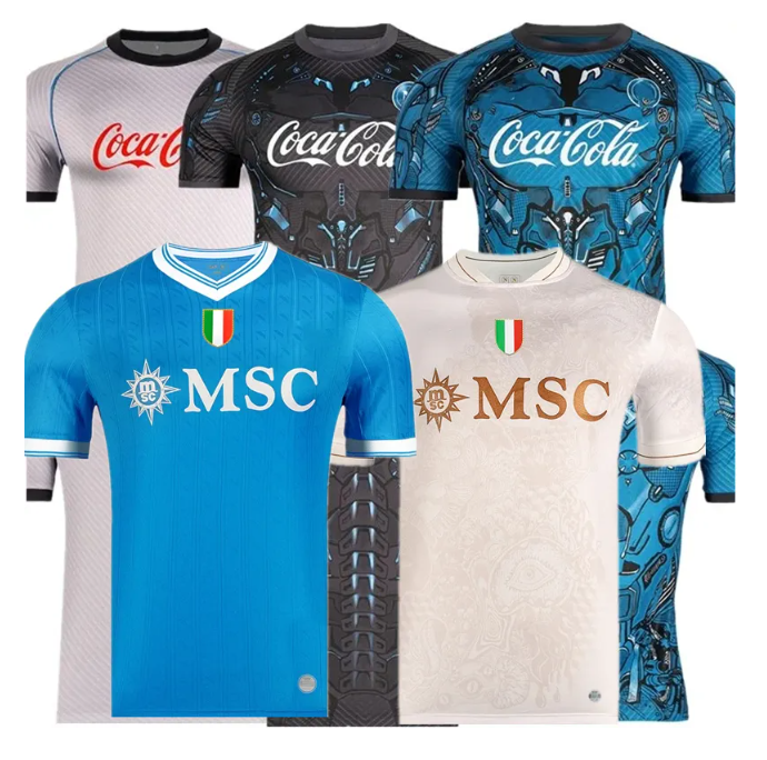 new 24 25 SSC Napoli LUKAKU 4th soccer jerseys Naples Partenope RASPADORI McTOMINAY NERES POLITAN ANGUISSA DI LORENZO SIMEONE Men Kids Kit socks sets football shirts