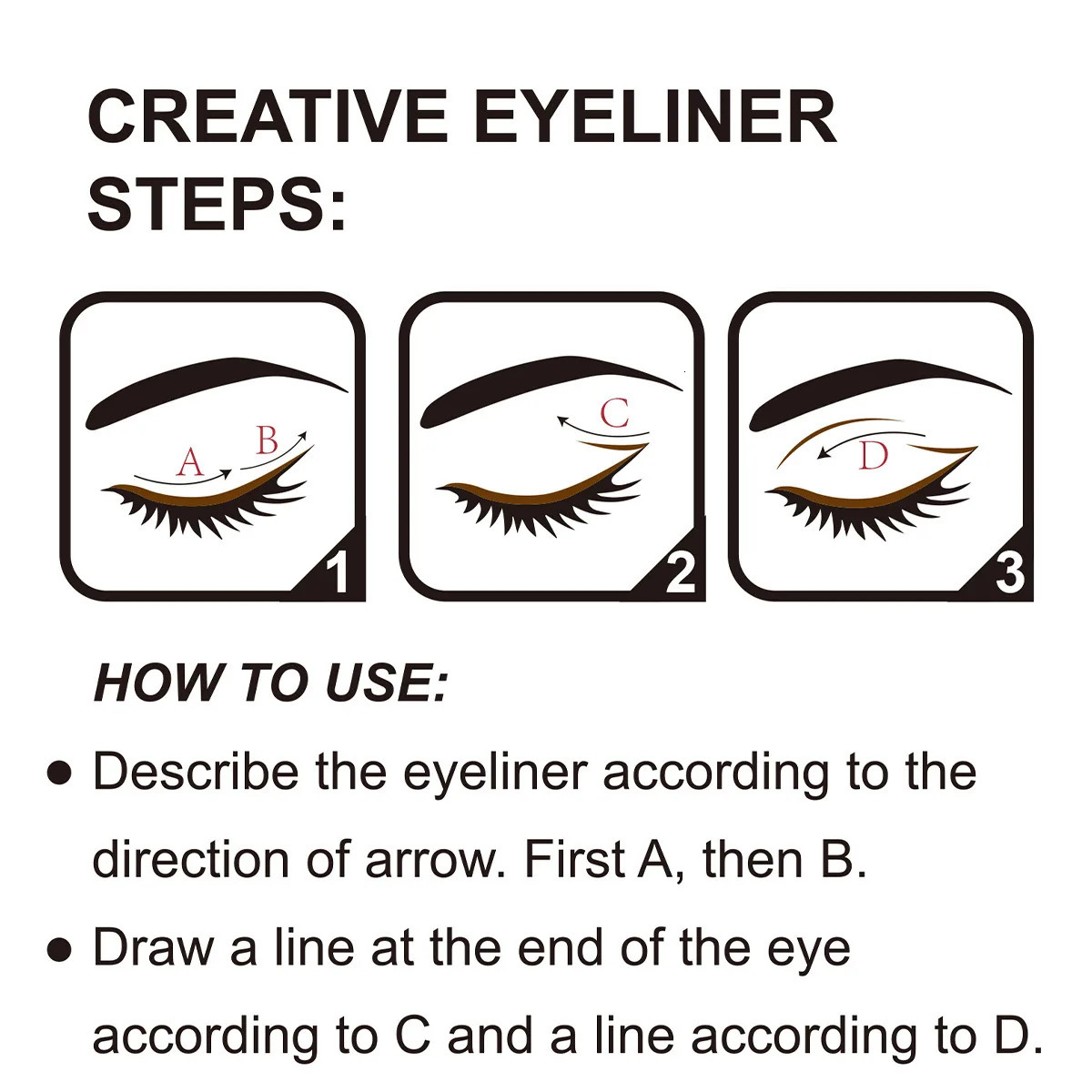 YOUNG VISION 5-color suit waterproof and stain free sponge head eyeliner pen rapid forming eyeliner liquid 250716