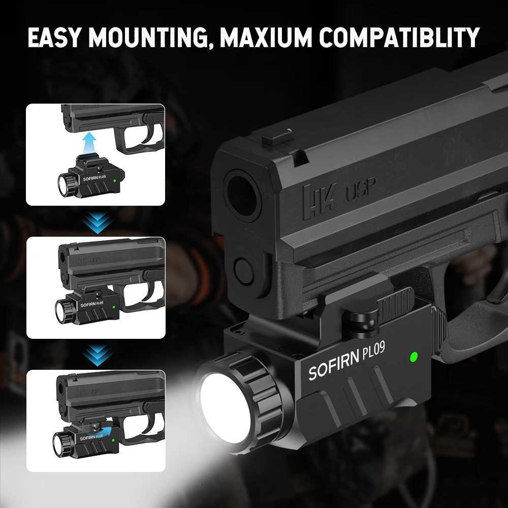 SOFIRN PL09 Flashlight 1600lm Rechargeab Light Quick Rease Tactical Light with Doub Switch for Picatinny RailXJ250718