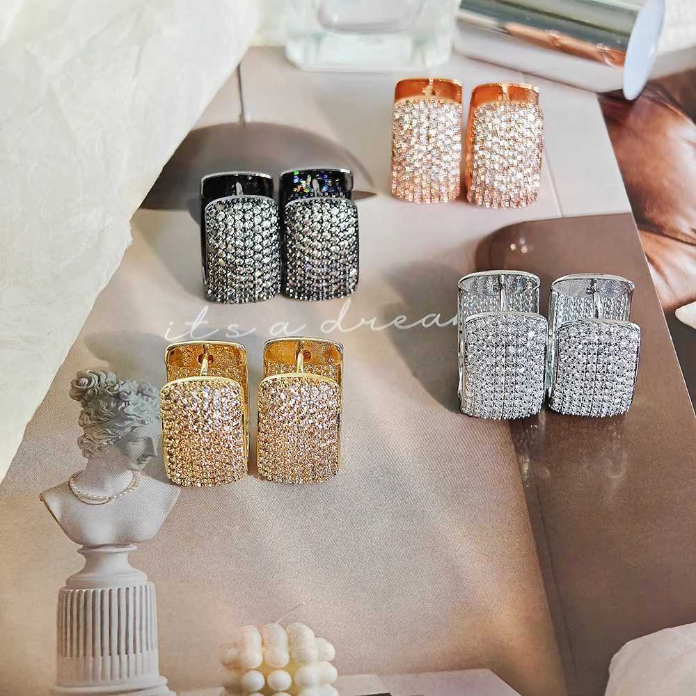 Moonso Trendy Rose Gold Silver Color Engagement Hoop Earrings for Women Anniversary Gift Jewelry Free Shipping Items E8451 XJ250718