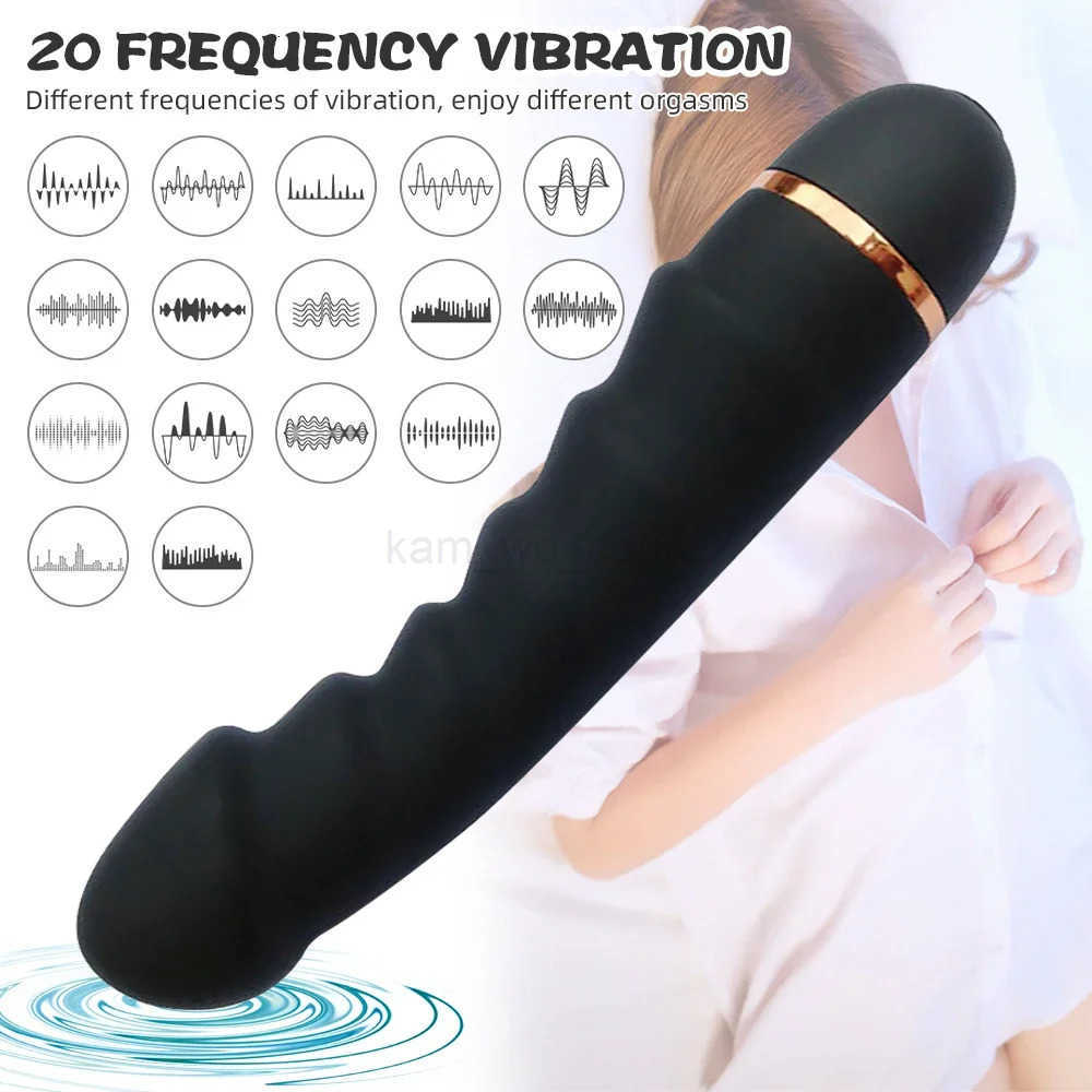 20 Modes Vibrator Soft Silicone Dildo Realistic Penis Strong Motor G-spot Clitoral Stimulator Female Masturbator Adult Sex Toys M250719