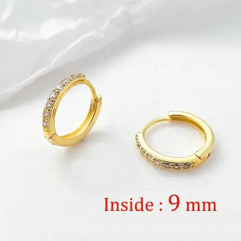 2PCS Stainless Steel Minimal Hoop Earrings Crystal Zirconia Small Huggie Thin Cartilage Earring Helix Tragus Piercing Jewelry XJ250718