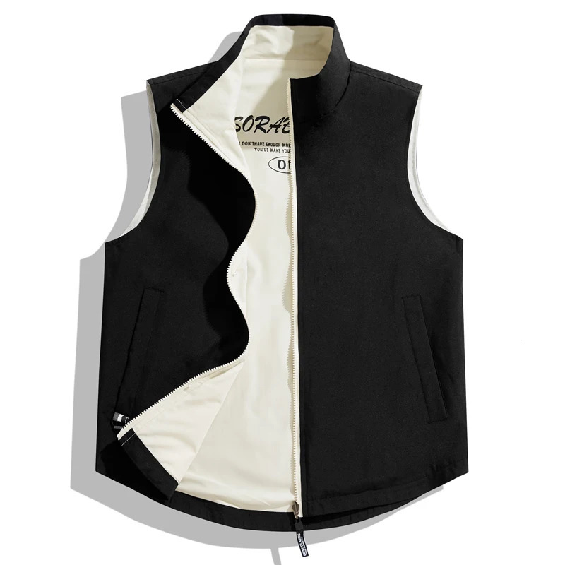 Mens Breathable Tooling Vest Men Doublesided Fishing Loose Solid Color Summer Outdoor Leisure Pography Clothes 250707