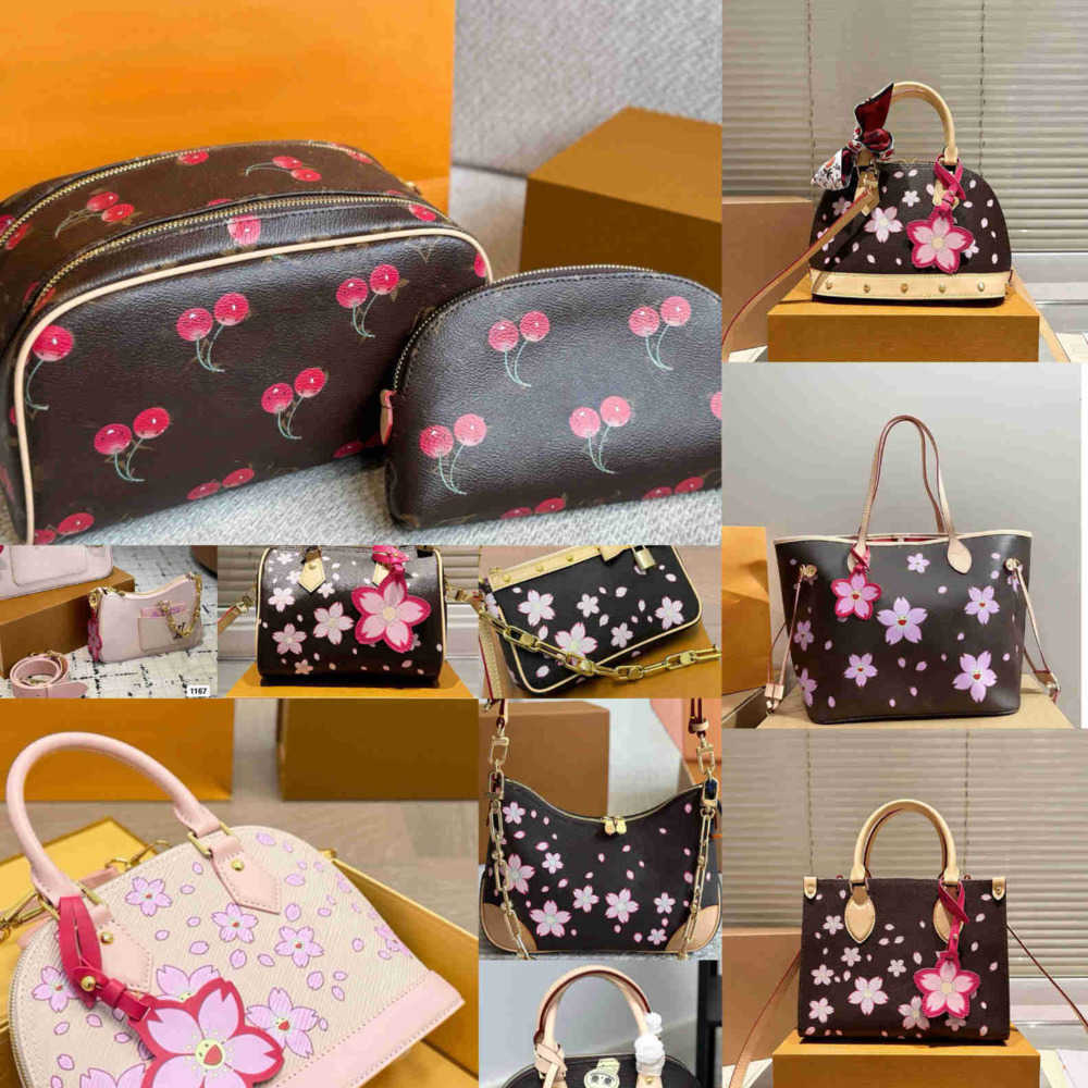 Shoulder Bags vintage bag murakami cherry bag TM women luxurys designer bags denim totes handbag pochettes wallets Mahjong bag Marelle bag chain bag crossbody bag