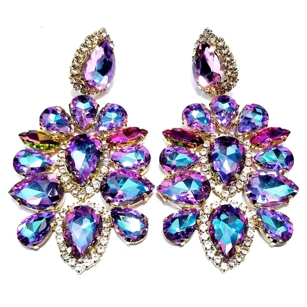Chandelier Drop Earrings Large High Quality for Women Gift Accessories Exaggerate Rhinestone Dangle Earrings Stud Jewelry 250716