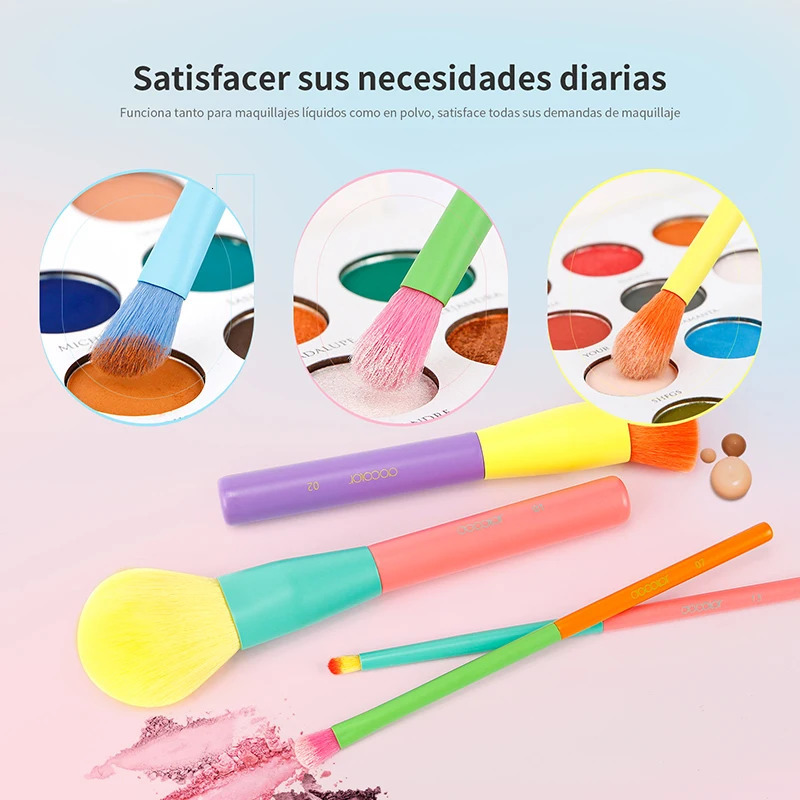 Docolor Colorful Makeup brushes set Cosmetic Foundation Powder Blush Eyeshadow Face Kabuki Blending Make up Brushes Beauty Tool 250716