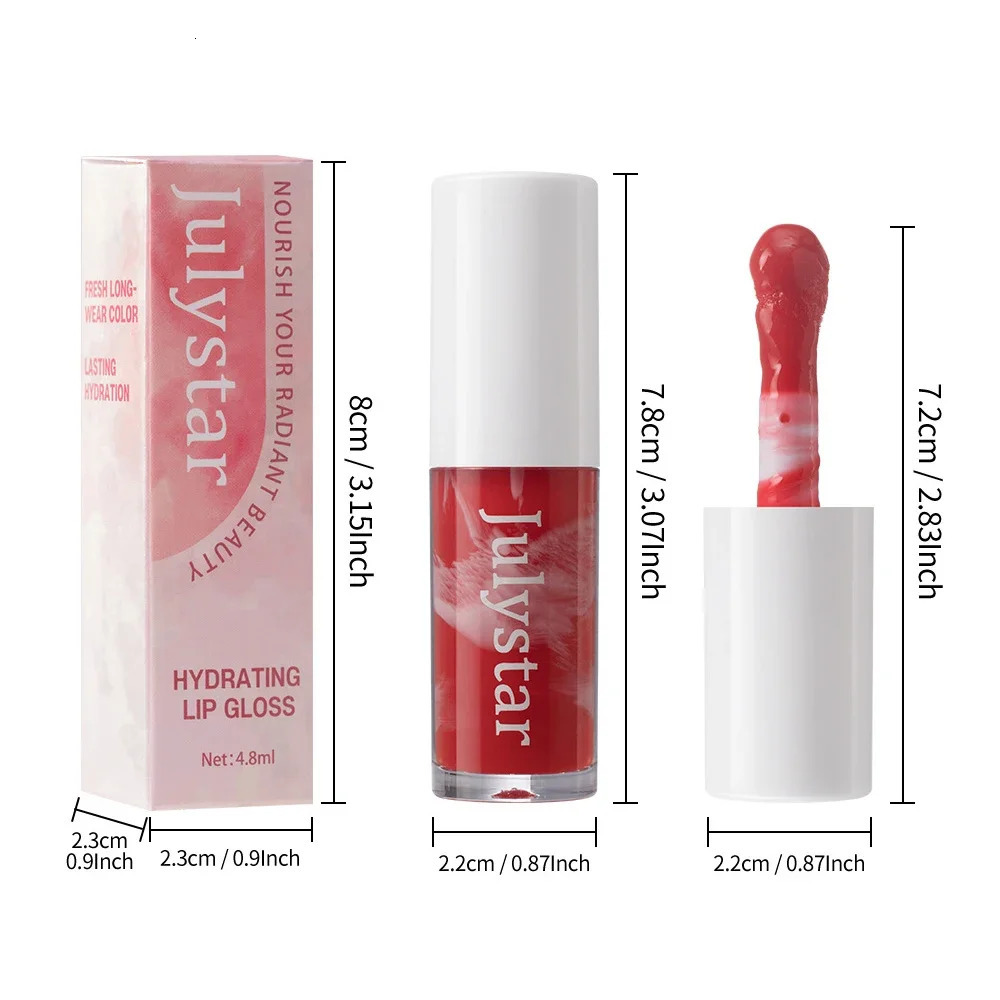 7 Color Mirror Brown Liquid Lipstick Waterproof Lasting Moisturizing Water Light Lip Gloss Non Stick Cup Lip Oil Makeup Cosmetic 250717