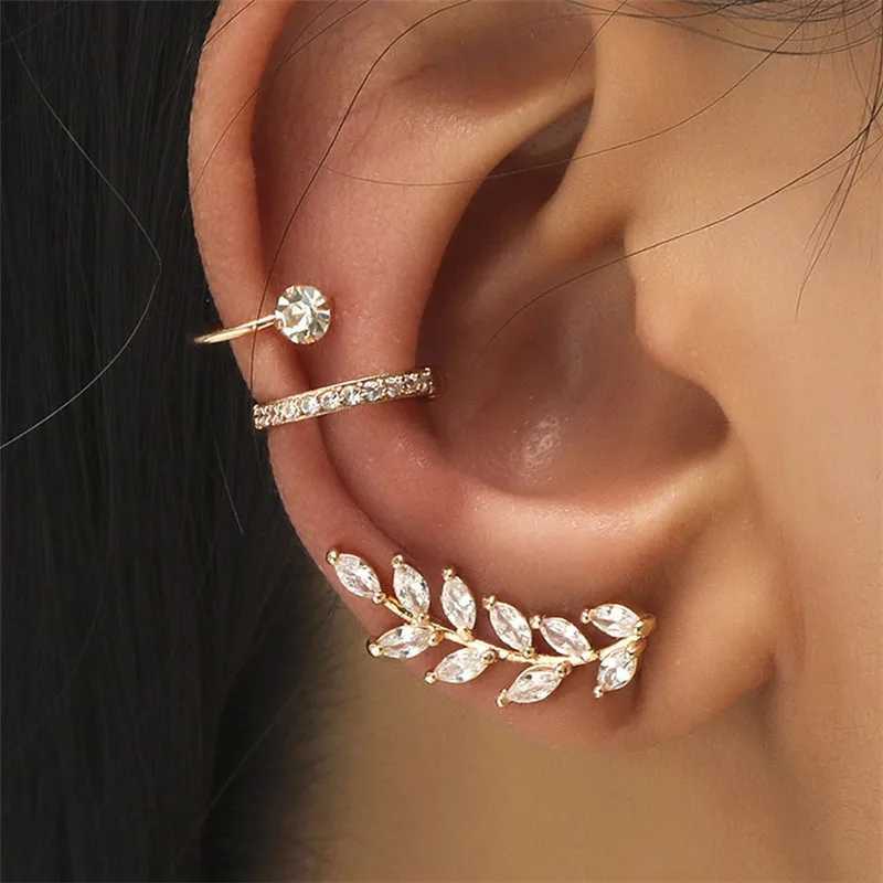 Bohemian No Piercing Crystal Rhinestone Ear Cuff Wrap Stud Clip Earrings for Women Girls Trendy Earrings Jewelry Bijoux XJ250718